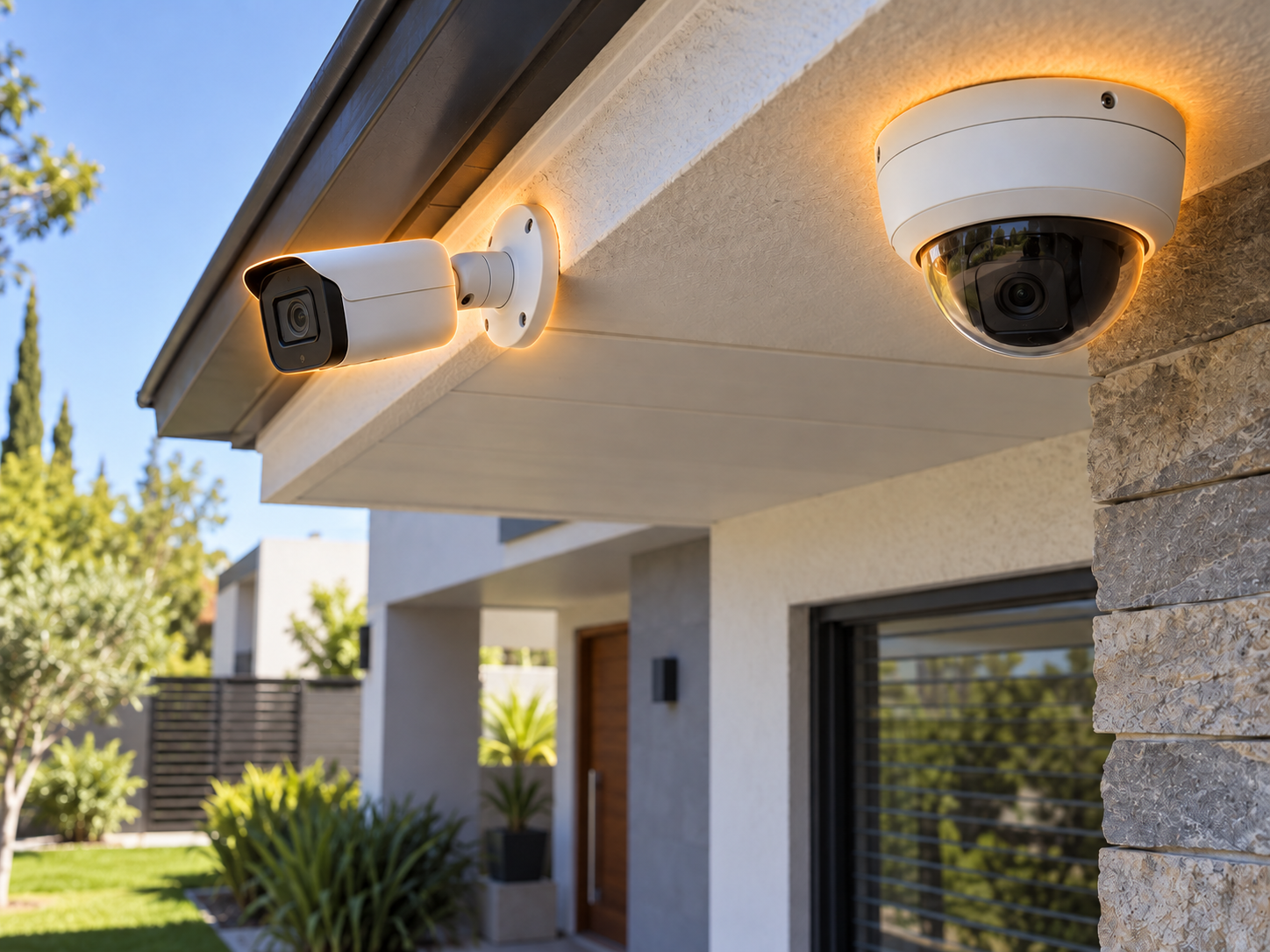 Cámaras de seguridad instaladas en una vivienda